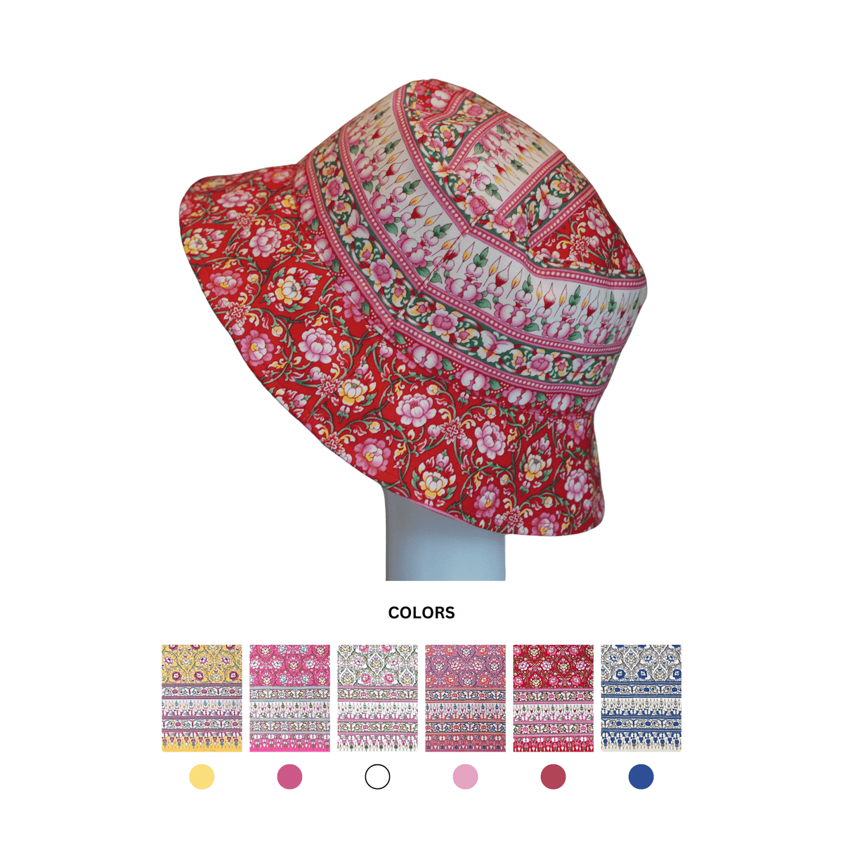 Casai Black and White Floral Fluffy Bucket Hat main image 0