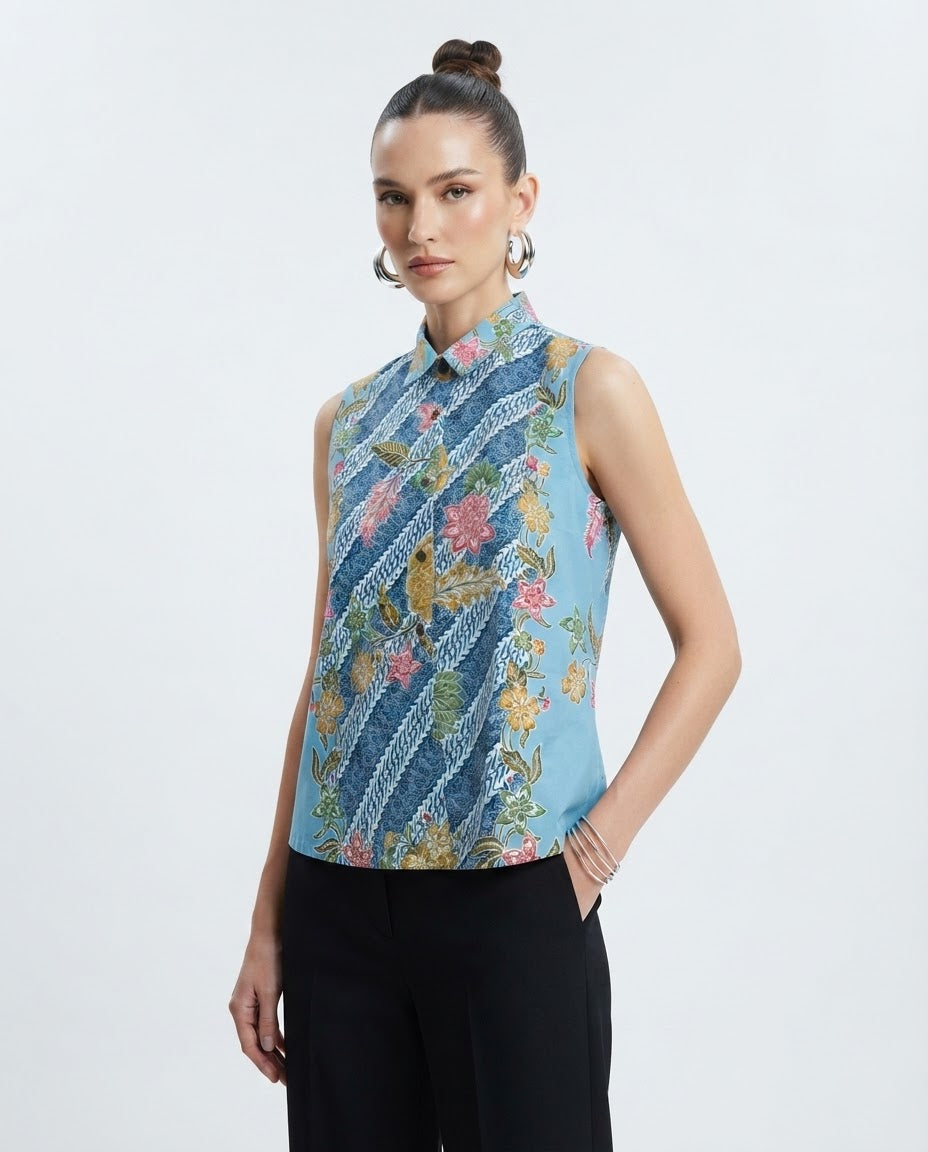 Batik Sleeveless Tops
