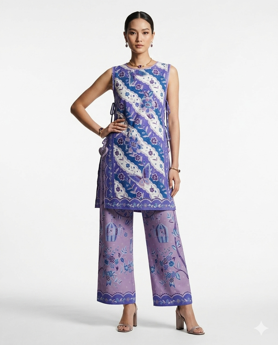 Sleeveless Tie-Side Midi Cotton