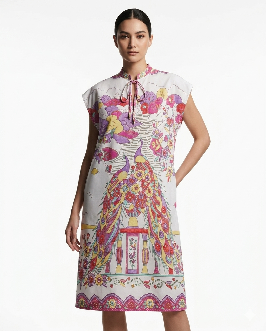 Sleeveless Cotton Boho Dress