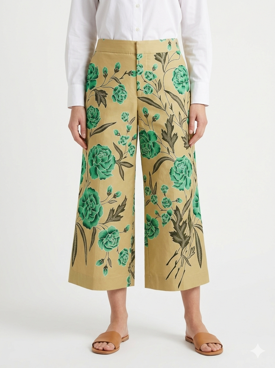 Peony Batik Culotte Pants