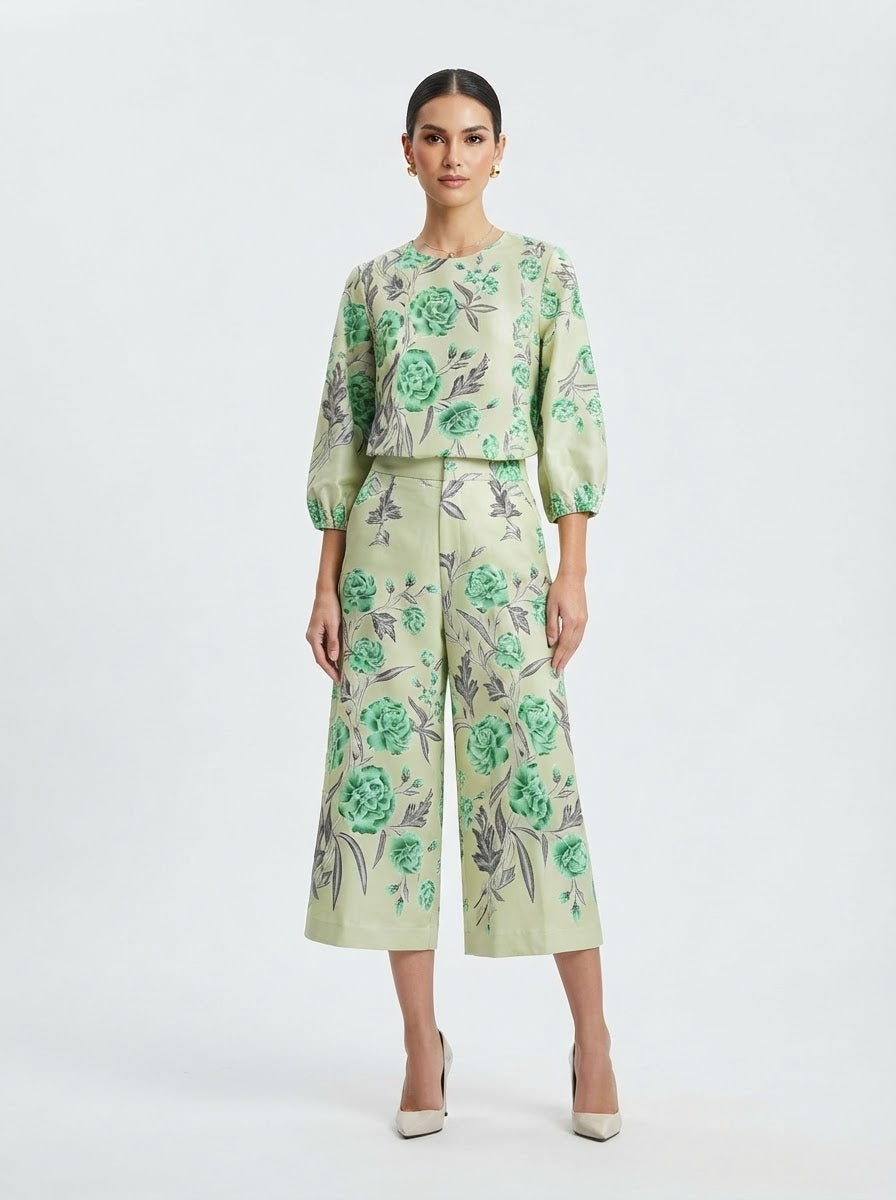 Peony Batik Culotte Pants