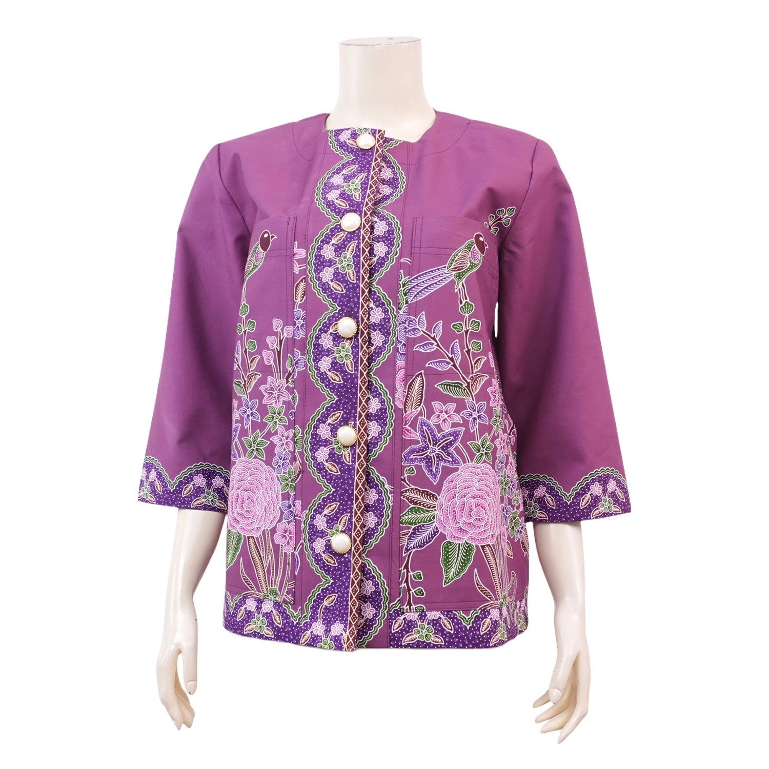Amethyst Scalloped Blouse - SOUTH FABRIC