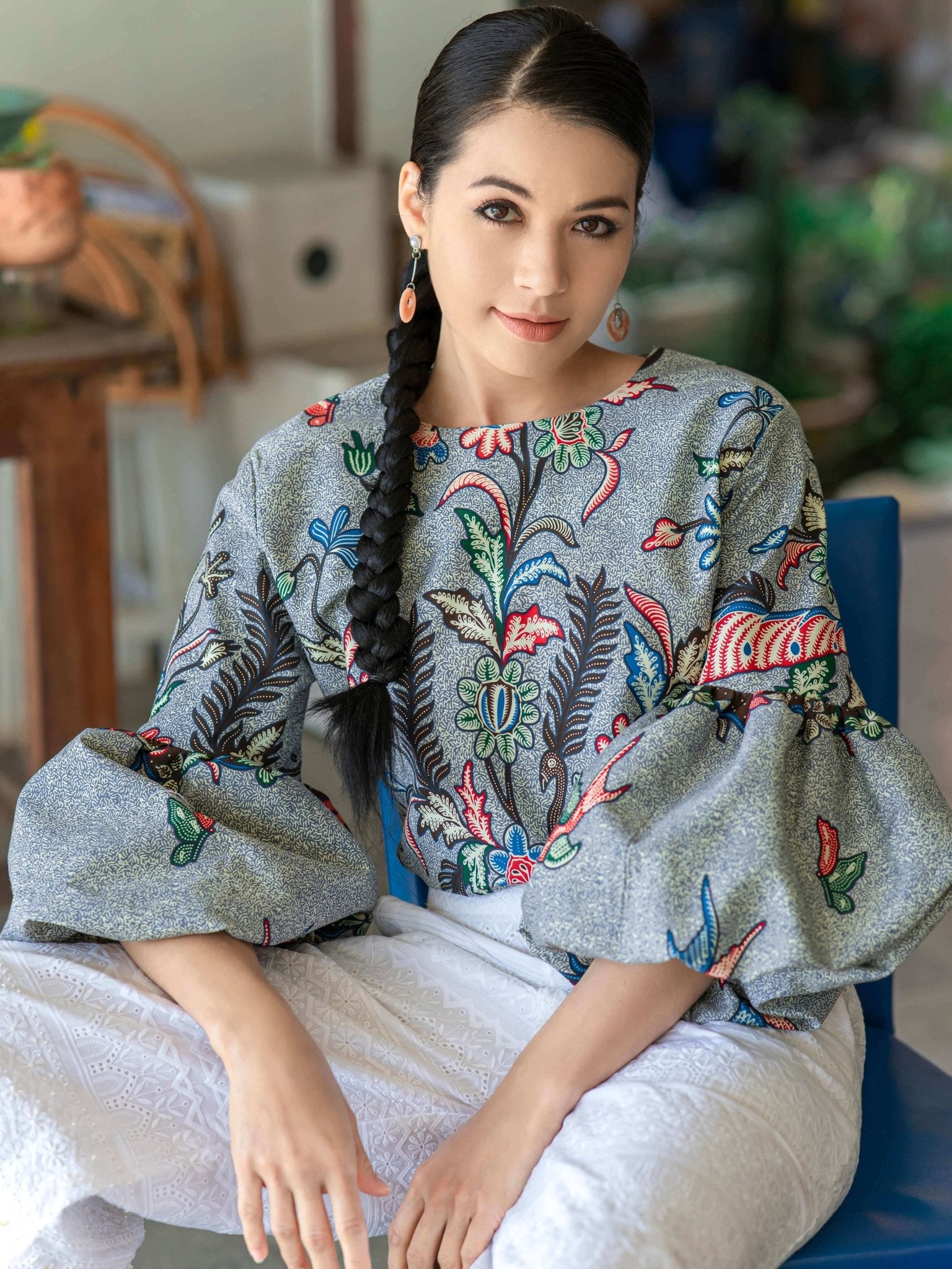 Ballon Batik Blouse - SOUTH FABRIC