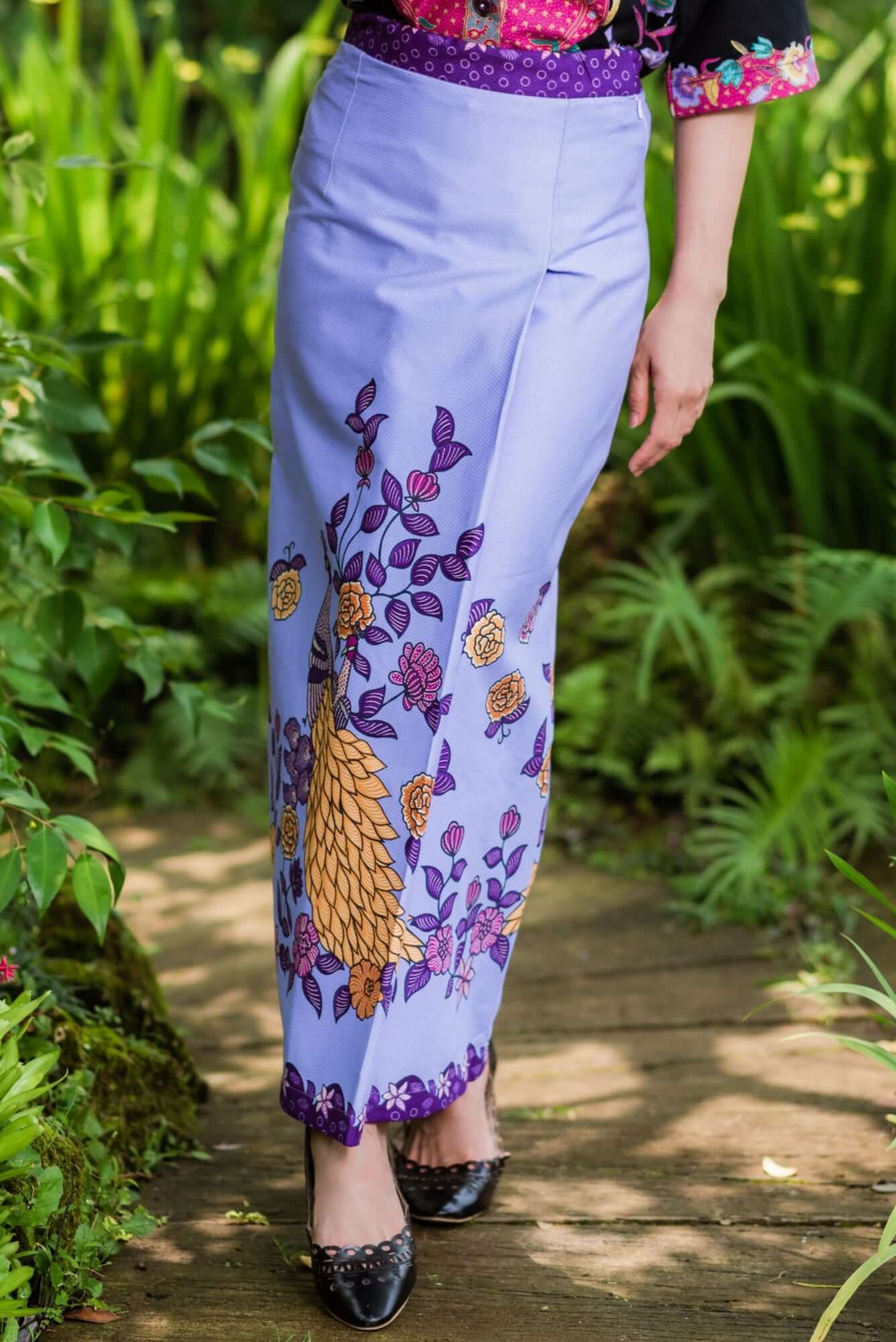 Batik Cultural Purple Skirt - SOUTH FABRIC