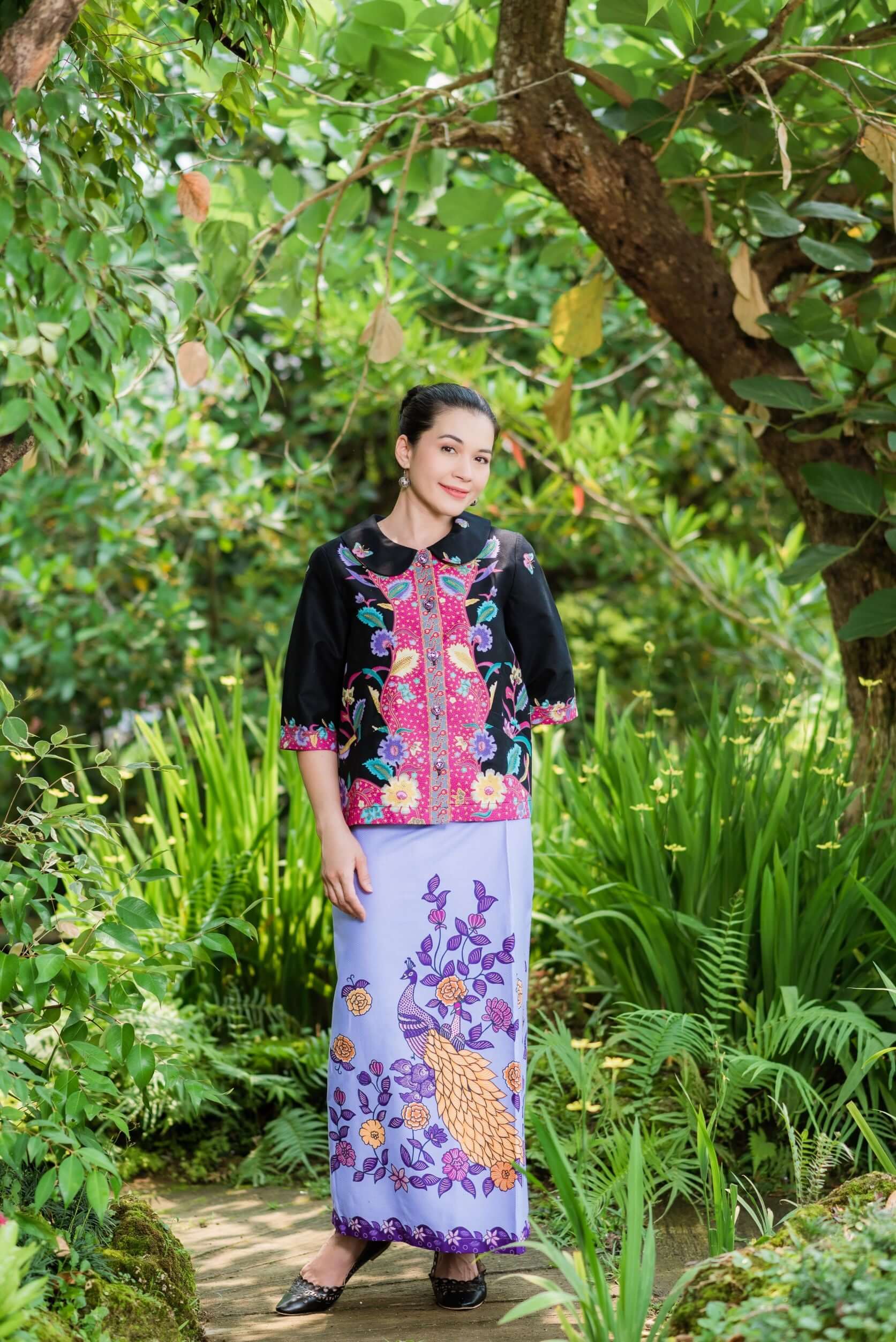 Batik Cultural Purple Skirt- SOUTH FABRIC