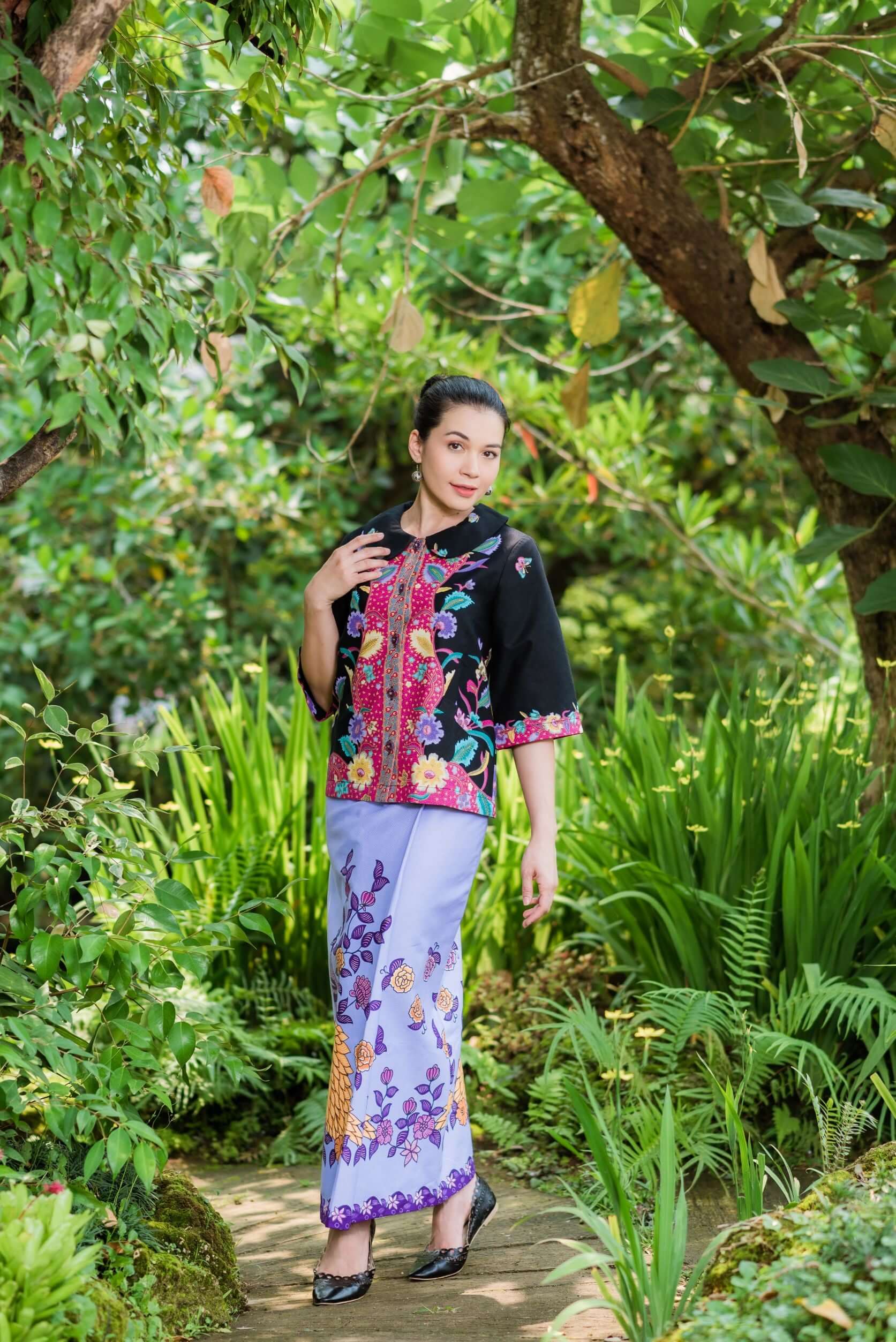 Batik Cultural Purple Skirt - SOUTH FABRIC