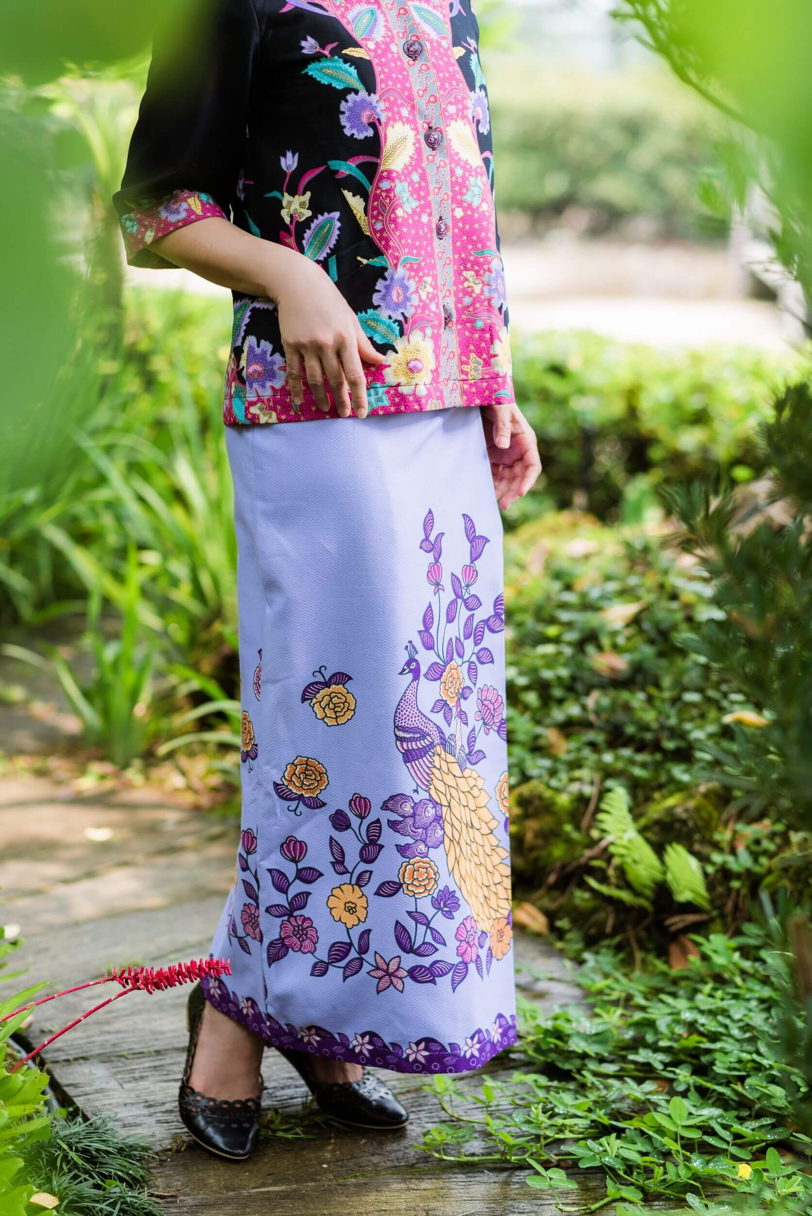 Batik Cultural Purple Skirt - SOUTH FABRIC