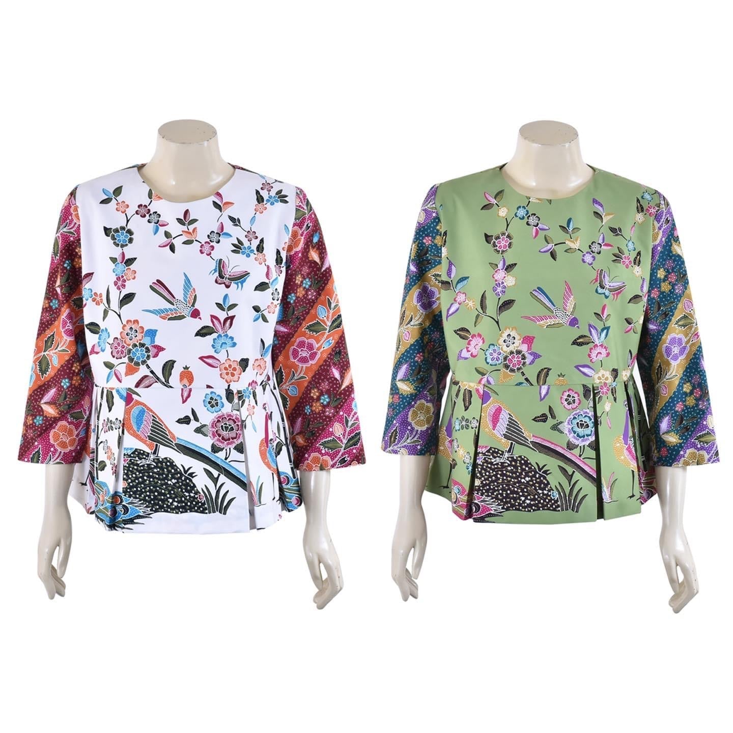 Batik Peplum Blouse - SOUTH FABRIC