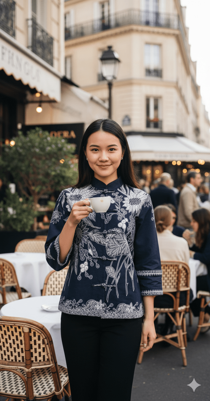 Black Shanghai Blouse - SOUTH FABRIC