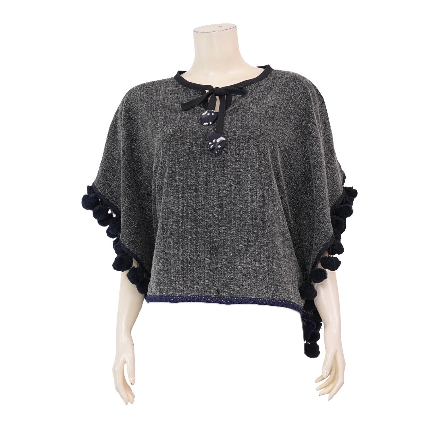 Black Stone Pompom - SIAM TEXTILE