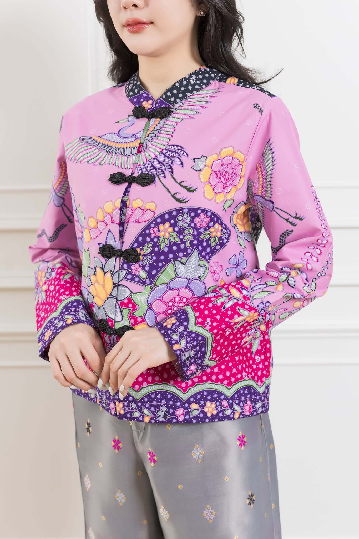 Che Kung Chinese Collar Blouse - SOUTH FABRIC