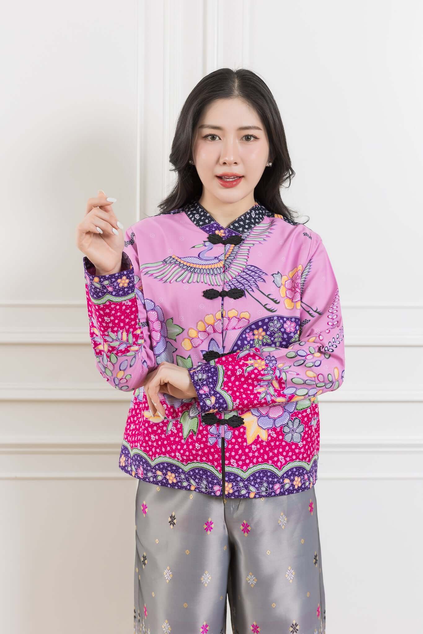 Che Kung Chinese Collar Blouse - SOUTH FABRIC