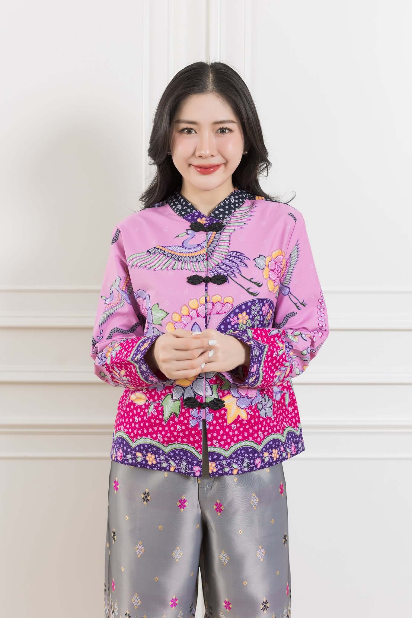 Che Kung Chinese Collar Blouse - SOUTH FABRIC