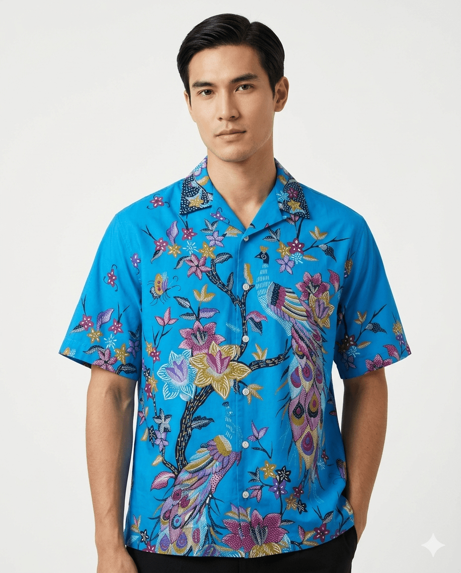 Drawing Blue Peacock Shirts - BALC