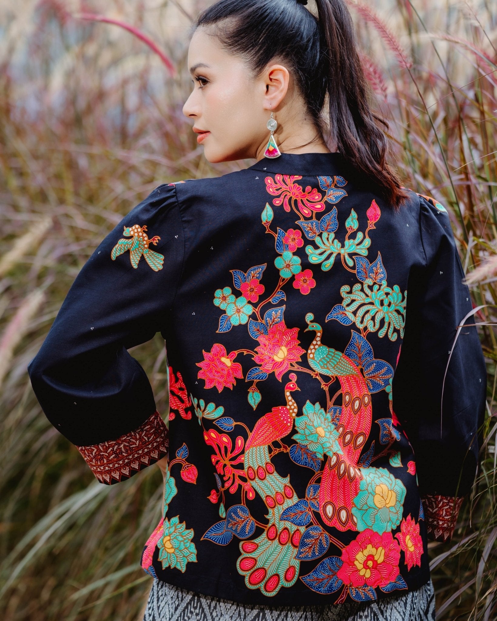 Elegant Indo Peacock Blouse - SOUTH FABRIC