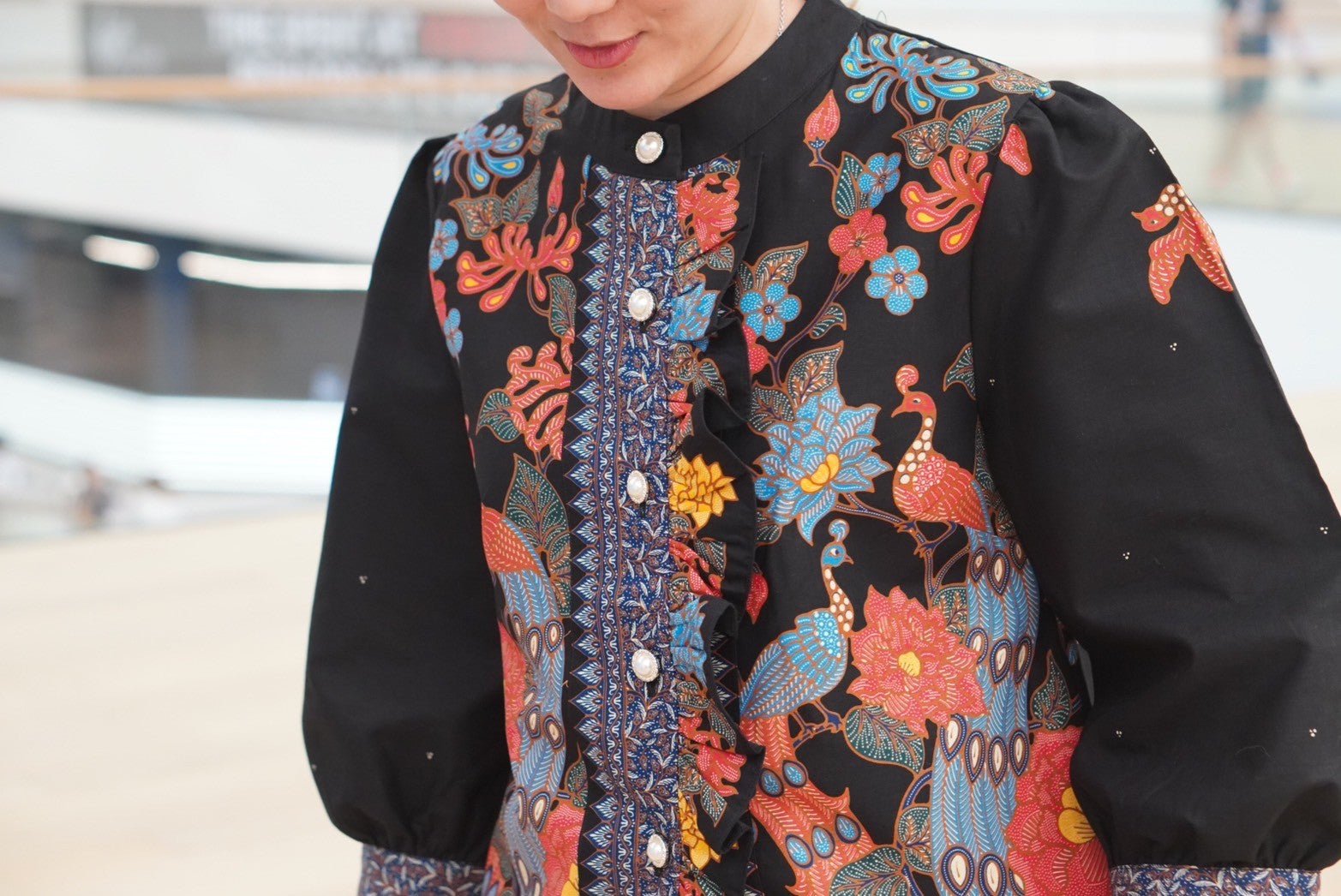 Elegant Indo Peacock Blouse - SOUTH FABRIC