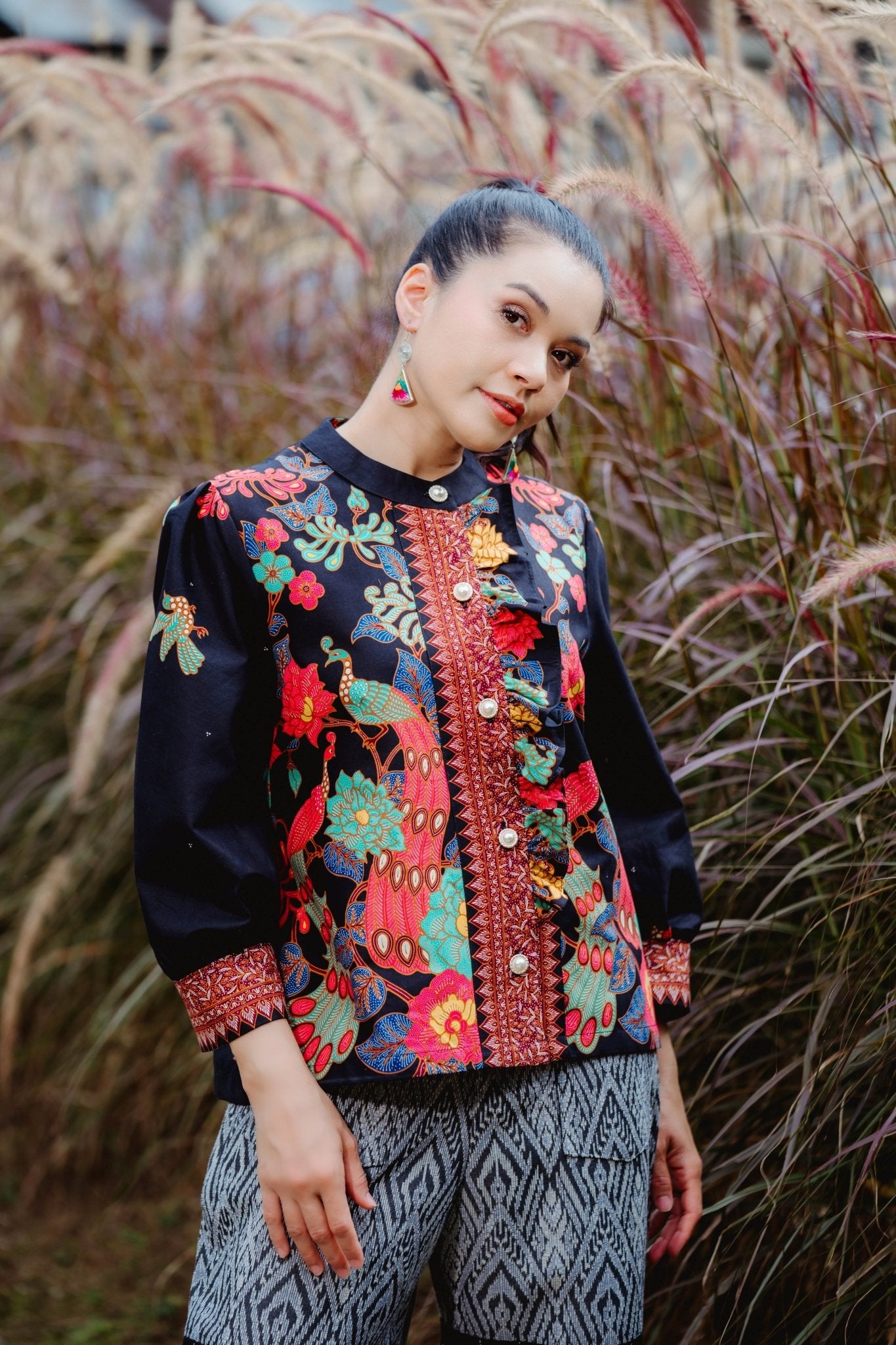 Elegant Indo Peacock Blouse - SOUTH FABRIC