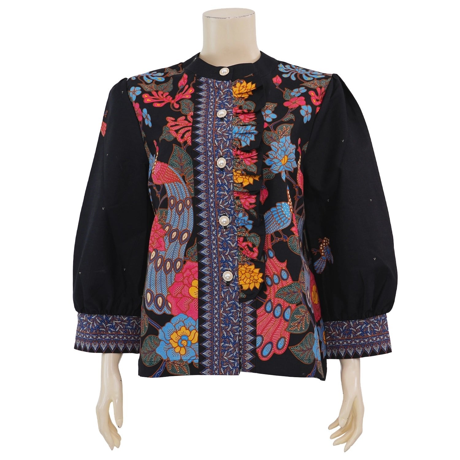 Elegant Indo Peacock Blouse - SOUTH FABRIC