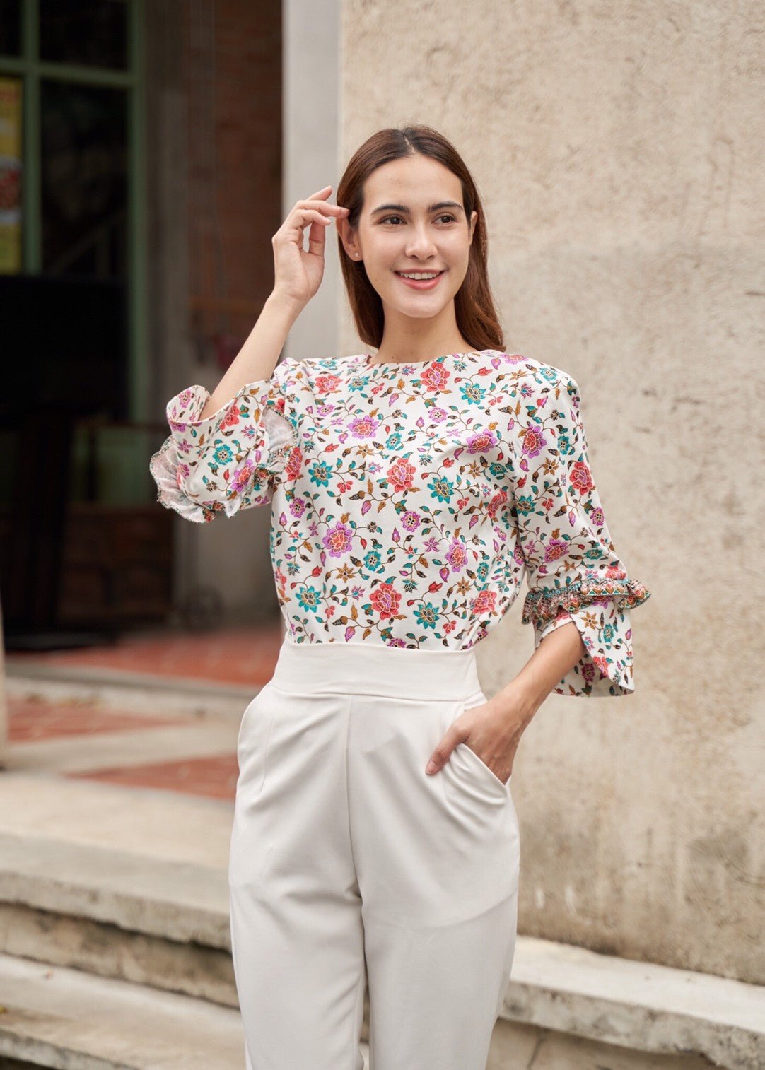 Floral Batik Blouse - SOUTH FABRIC