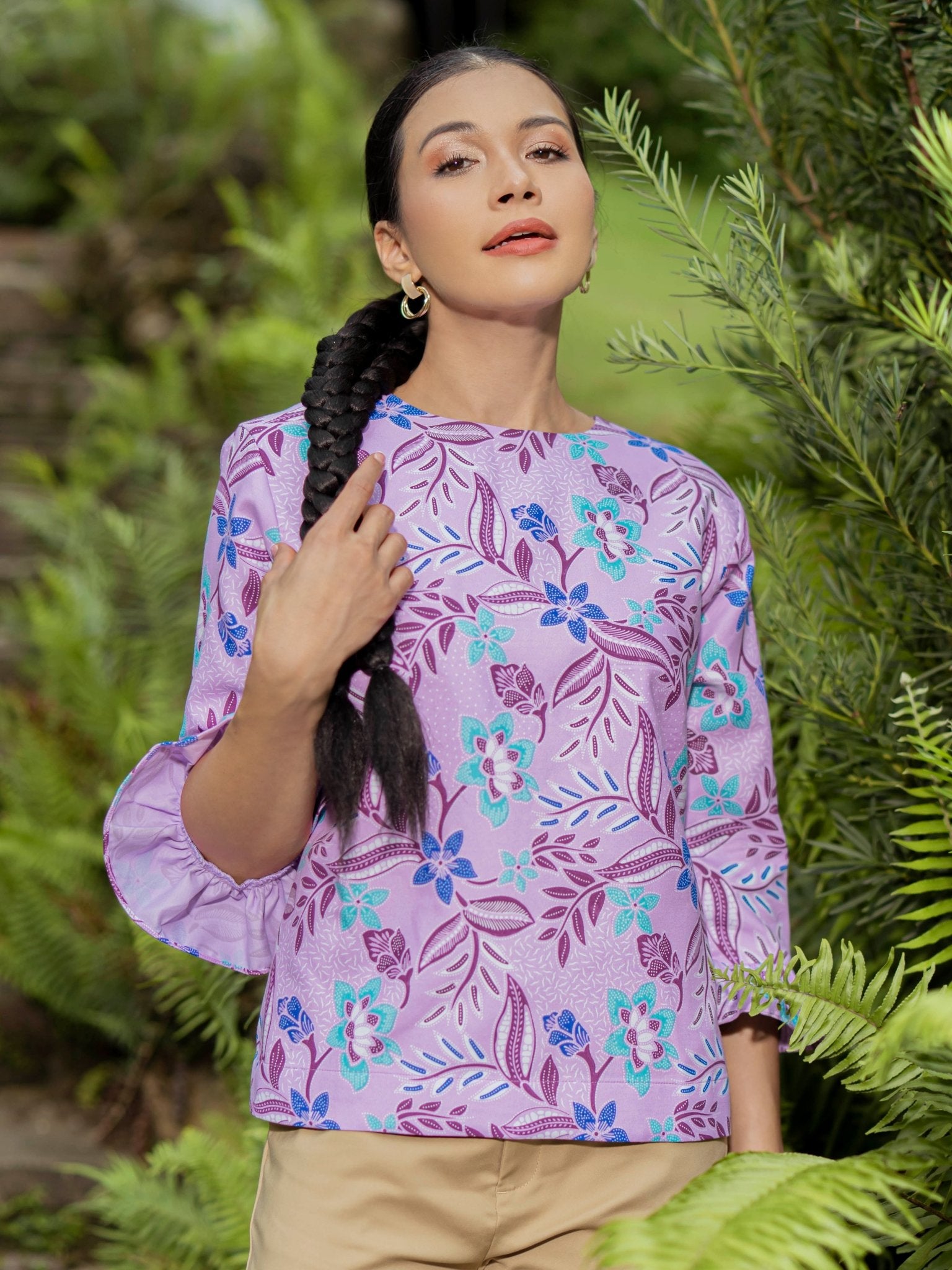 Floral Ruffle Blouse - THE MUSEUM