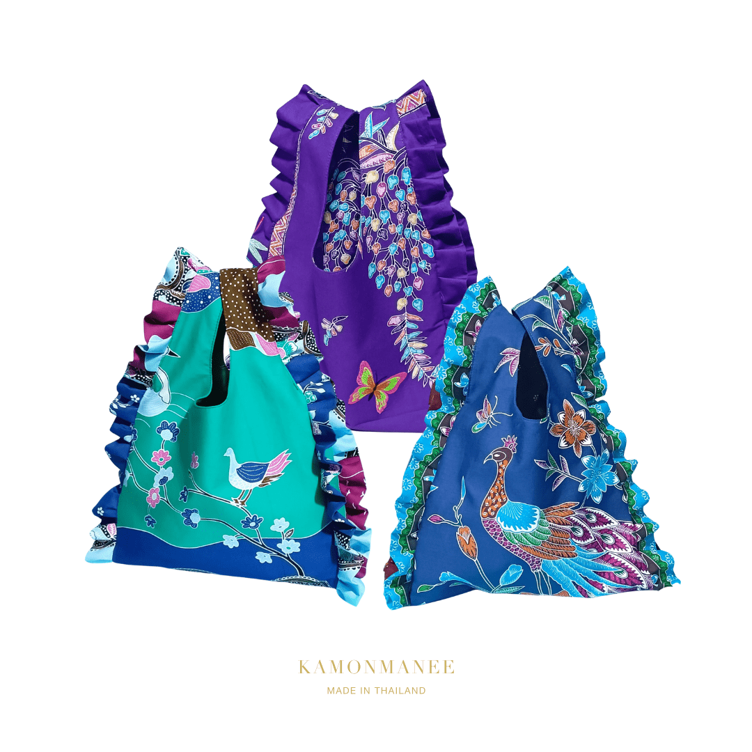 Fringe Batik Bag 15x16 - KAMONMANEE