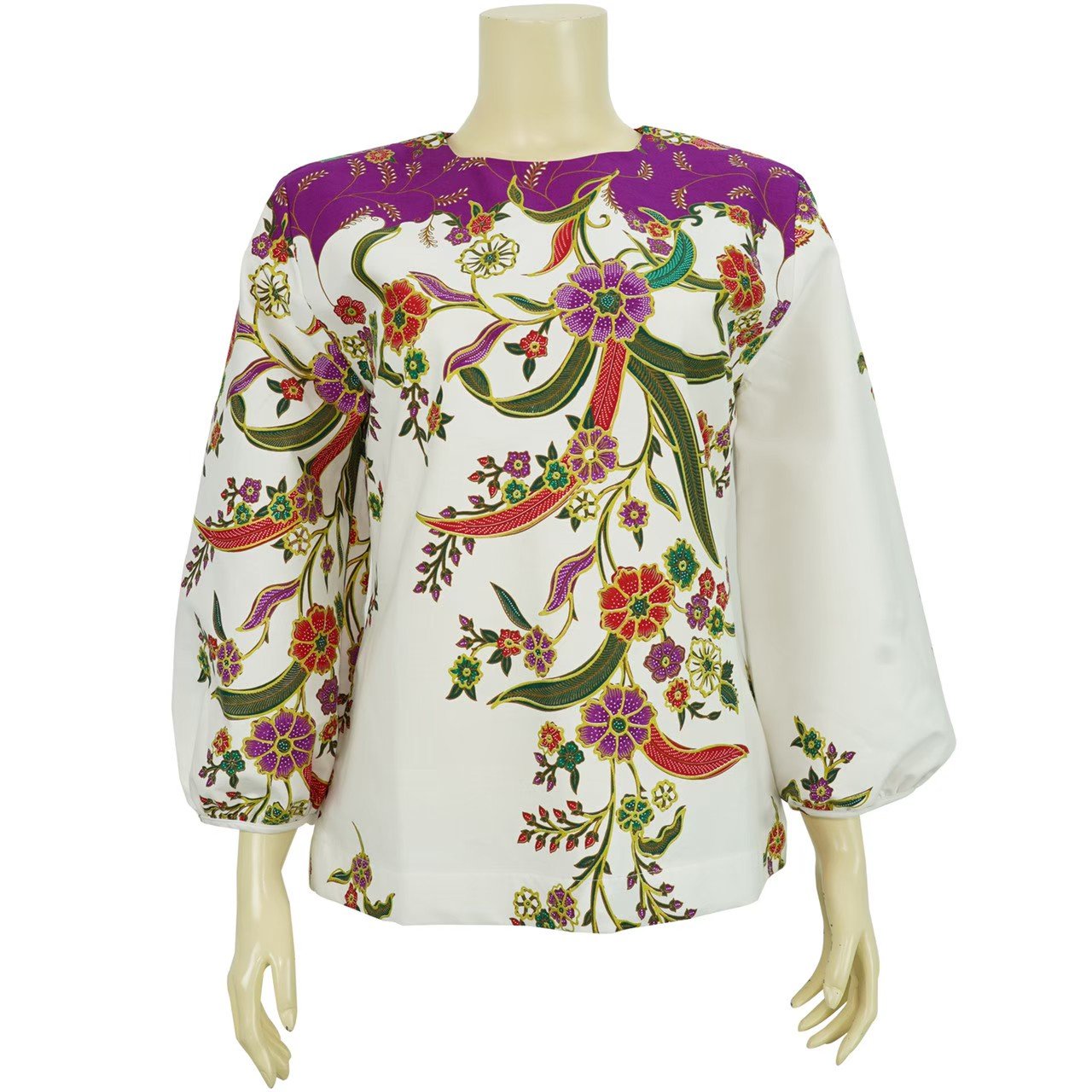 Gold Printed Batik Blouse - SOUTH FABRIC