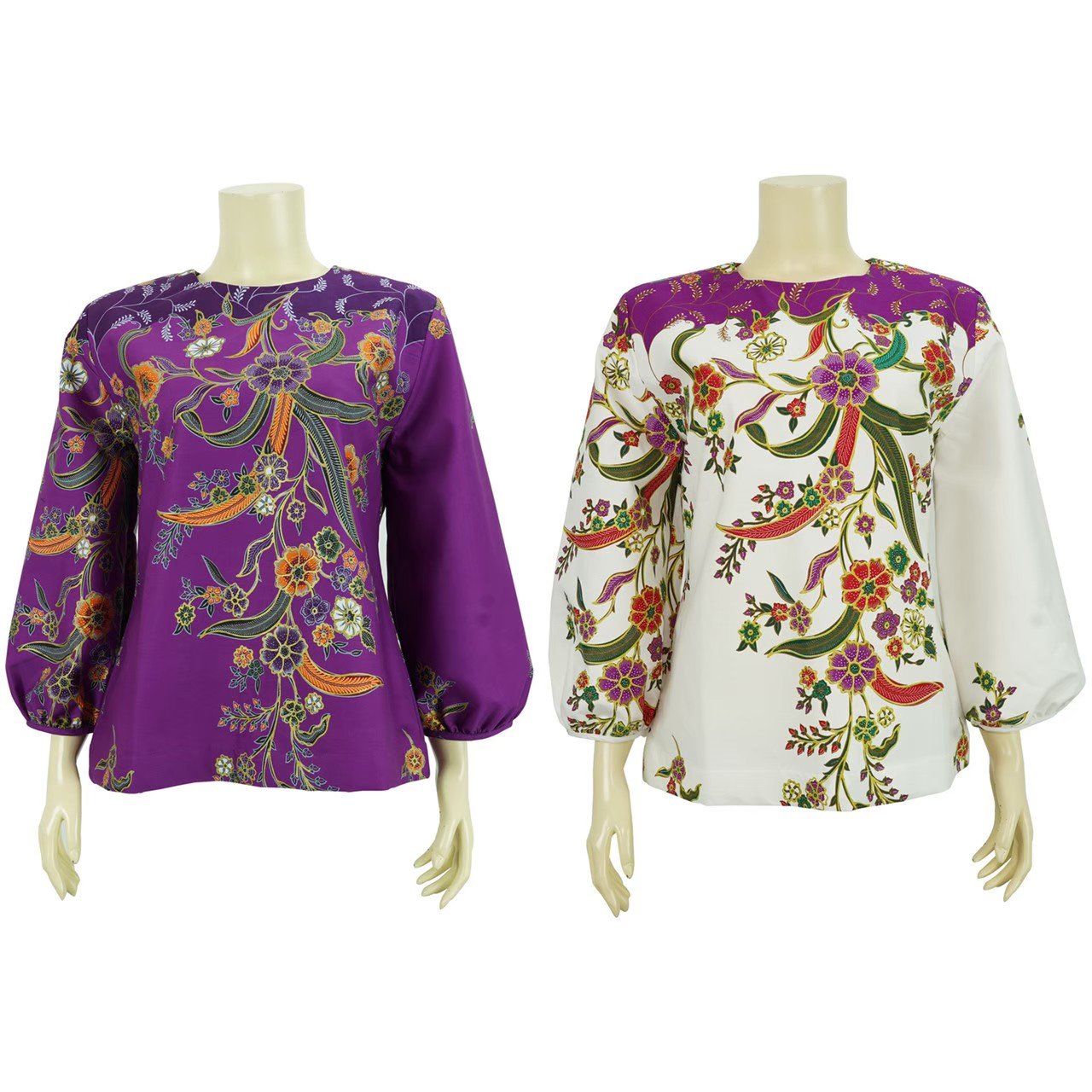 Gold Printed Batik Blouse - SOUTH FABRIC