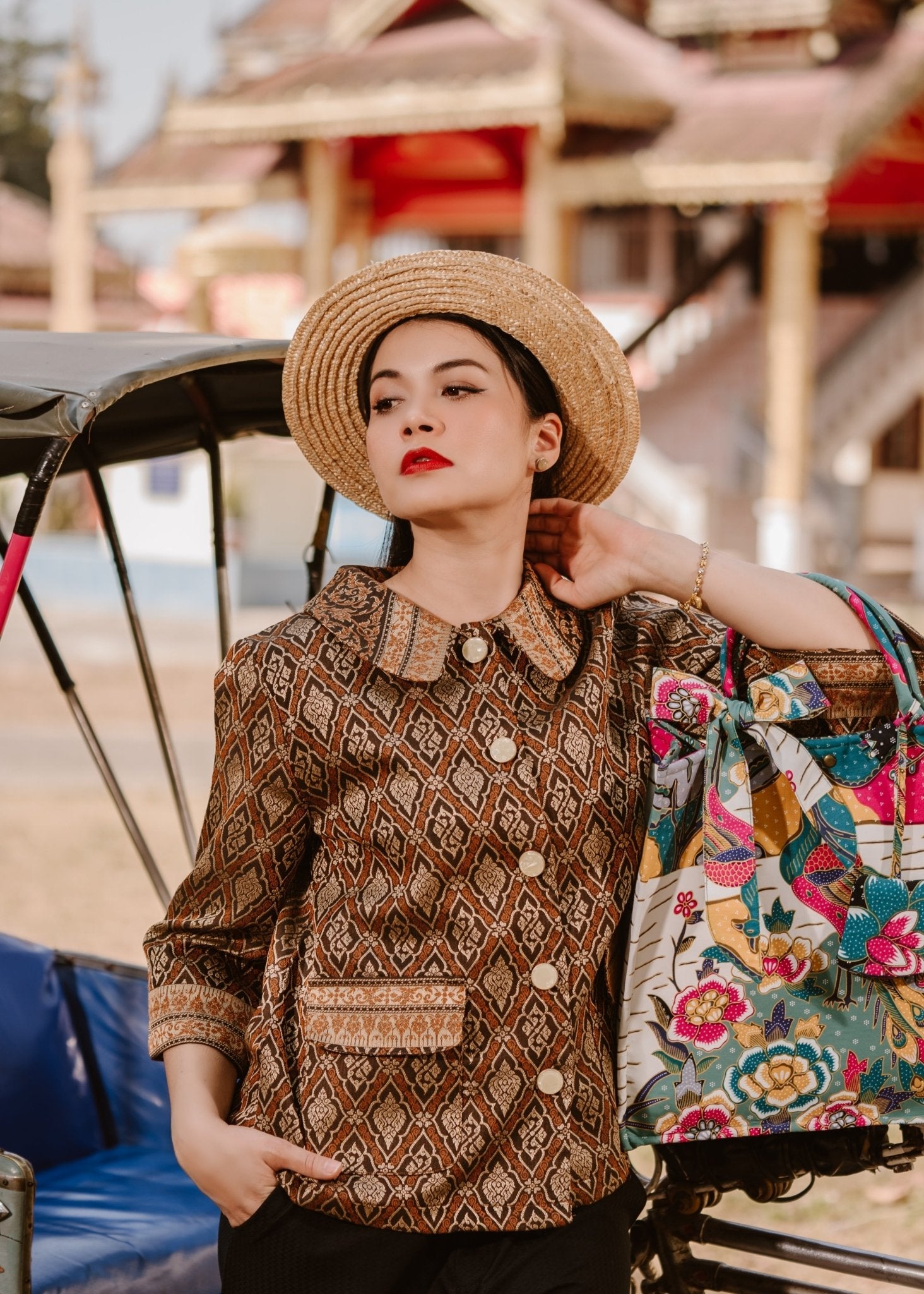 Golden Thai Blouse - SOUTH FABRIC