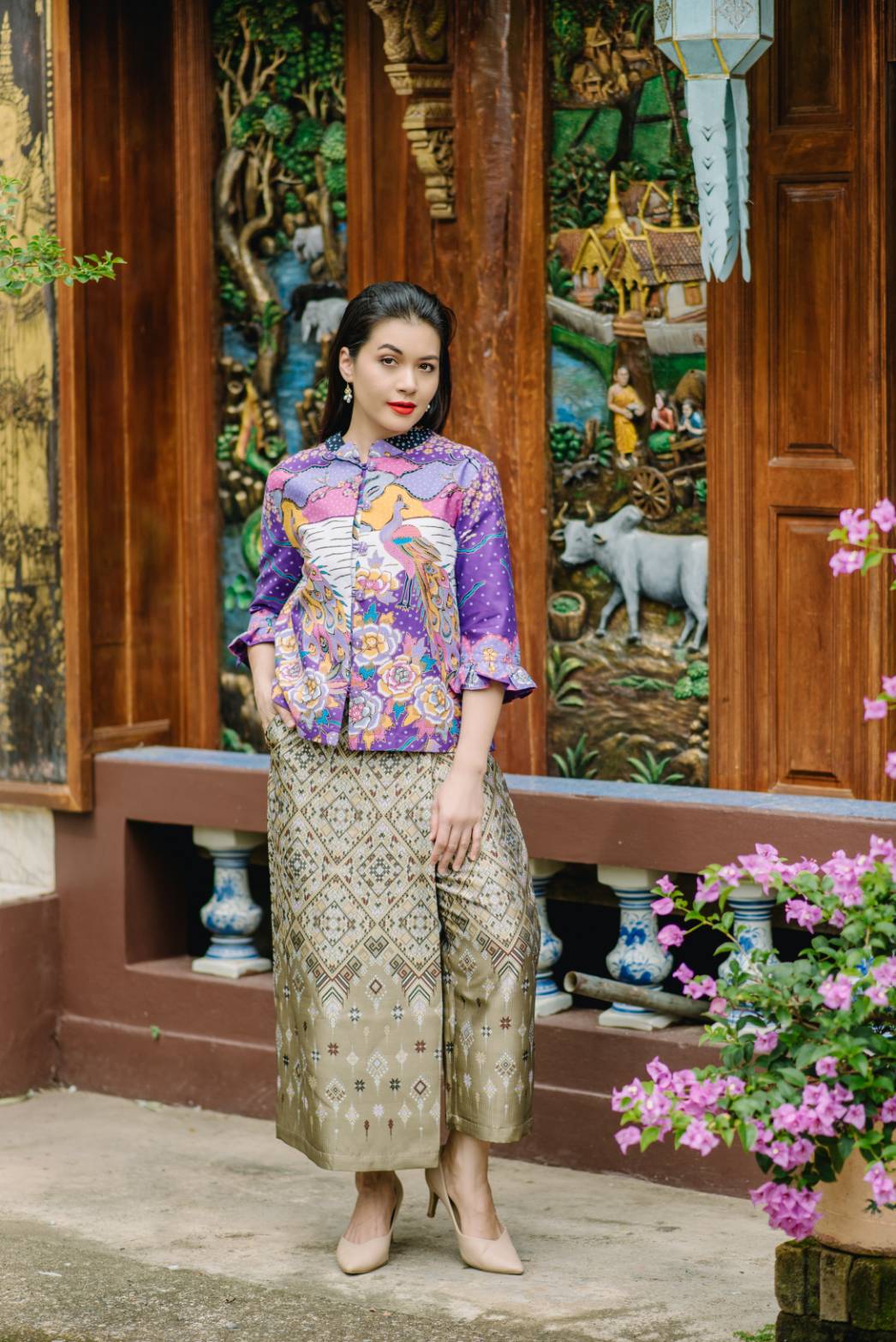 Golden Thai Skirt Pants - SOUTH FABRIC
