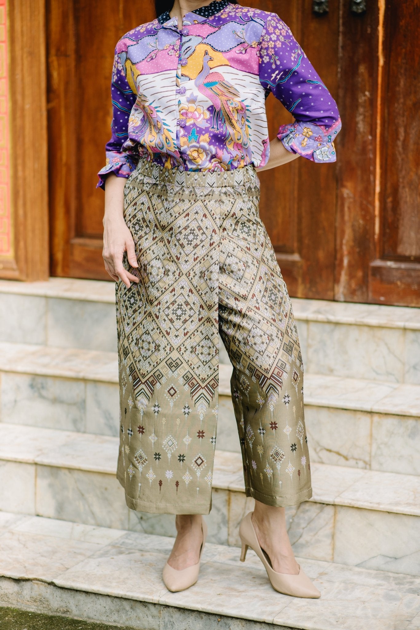 Golden Thai Skirt Pants - SOUTH FABRIC