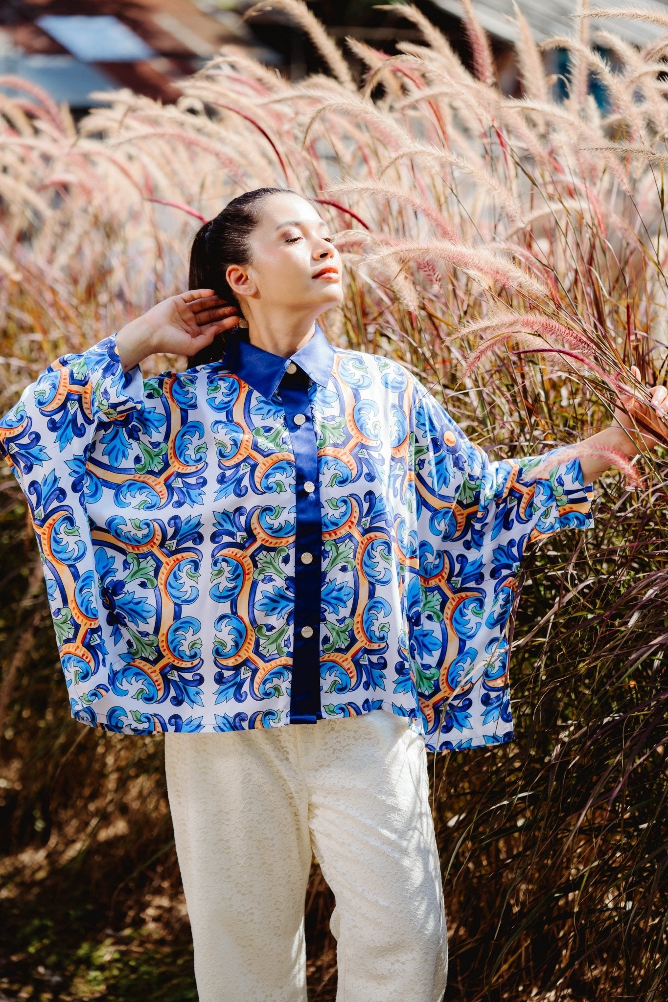 Grazia Tile Blouse - THE MUSEUM