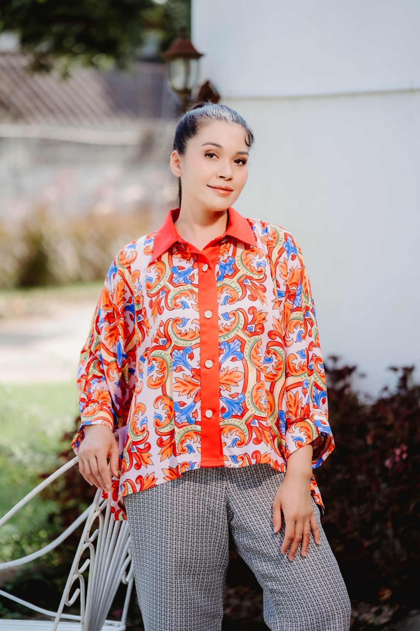 Grazia Tile Blouse - THE MUSEUM