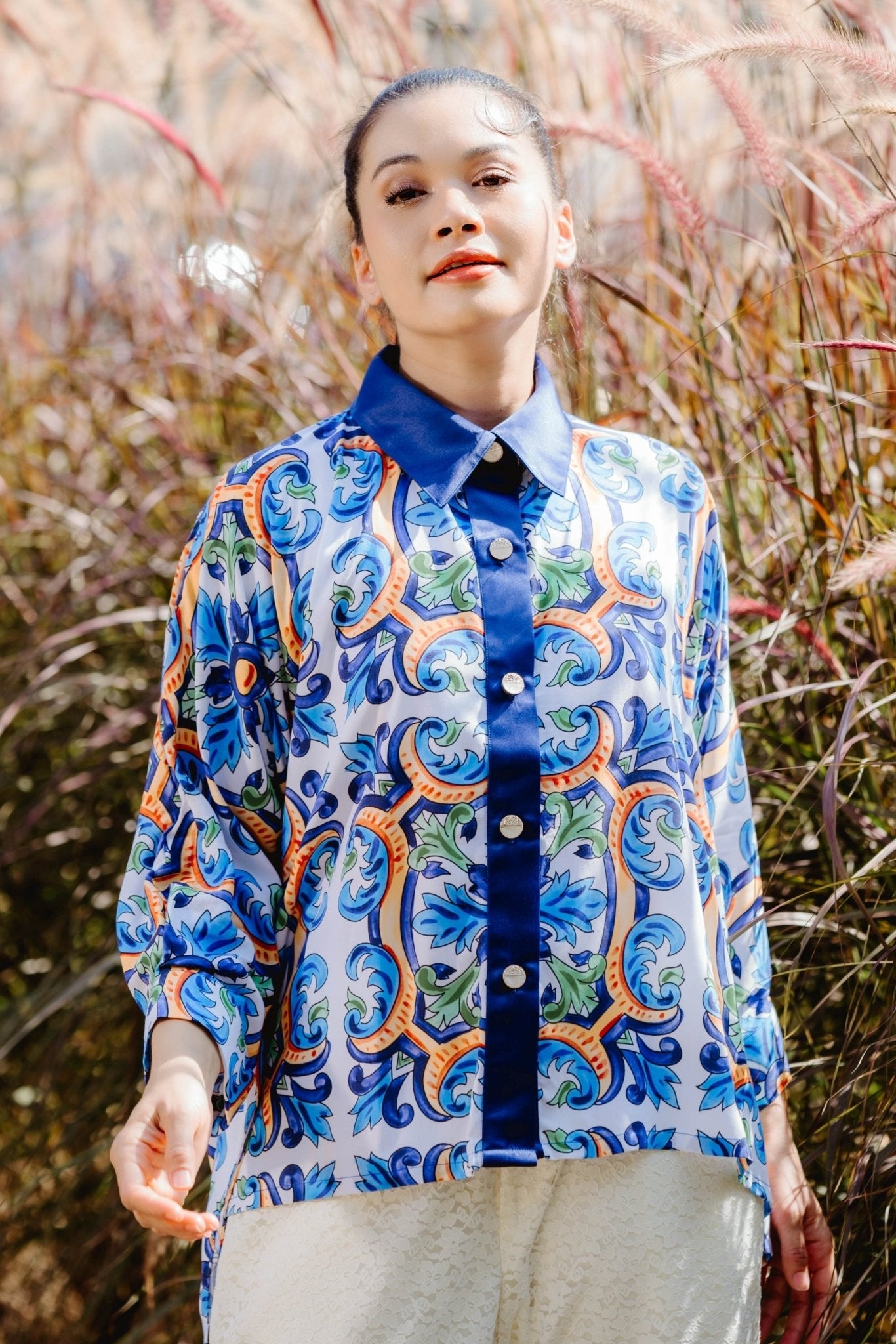 Grazia Tile Blouse - THE MUSEUM