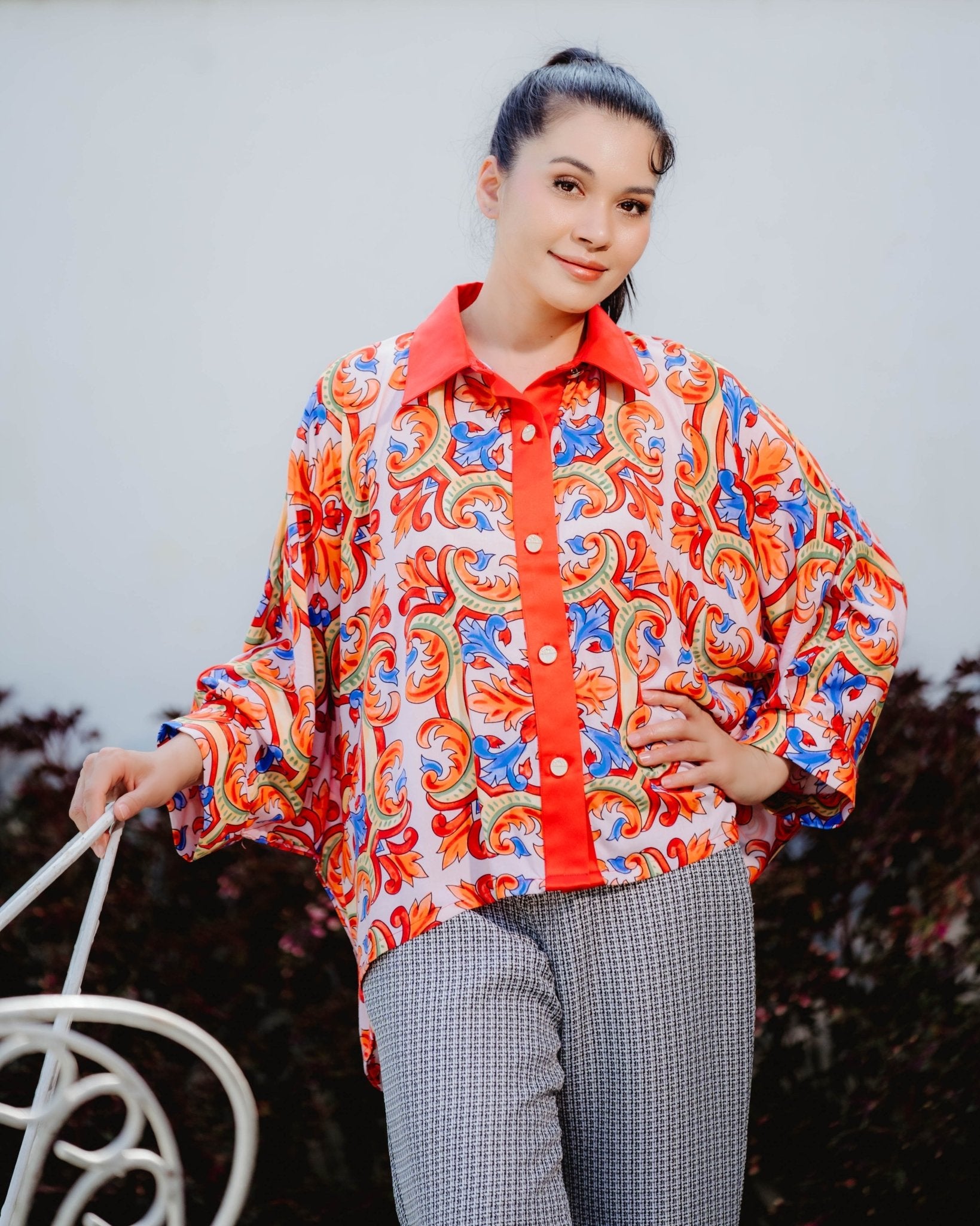 Grazia Tile Blouse - THE MUSEUM