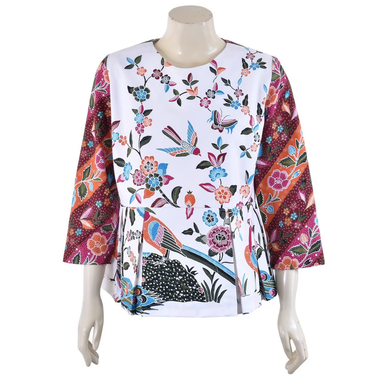 Hummingbird Pleated Blouse - SOUTH FABRIC