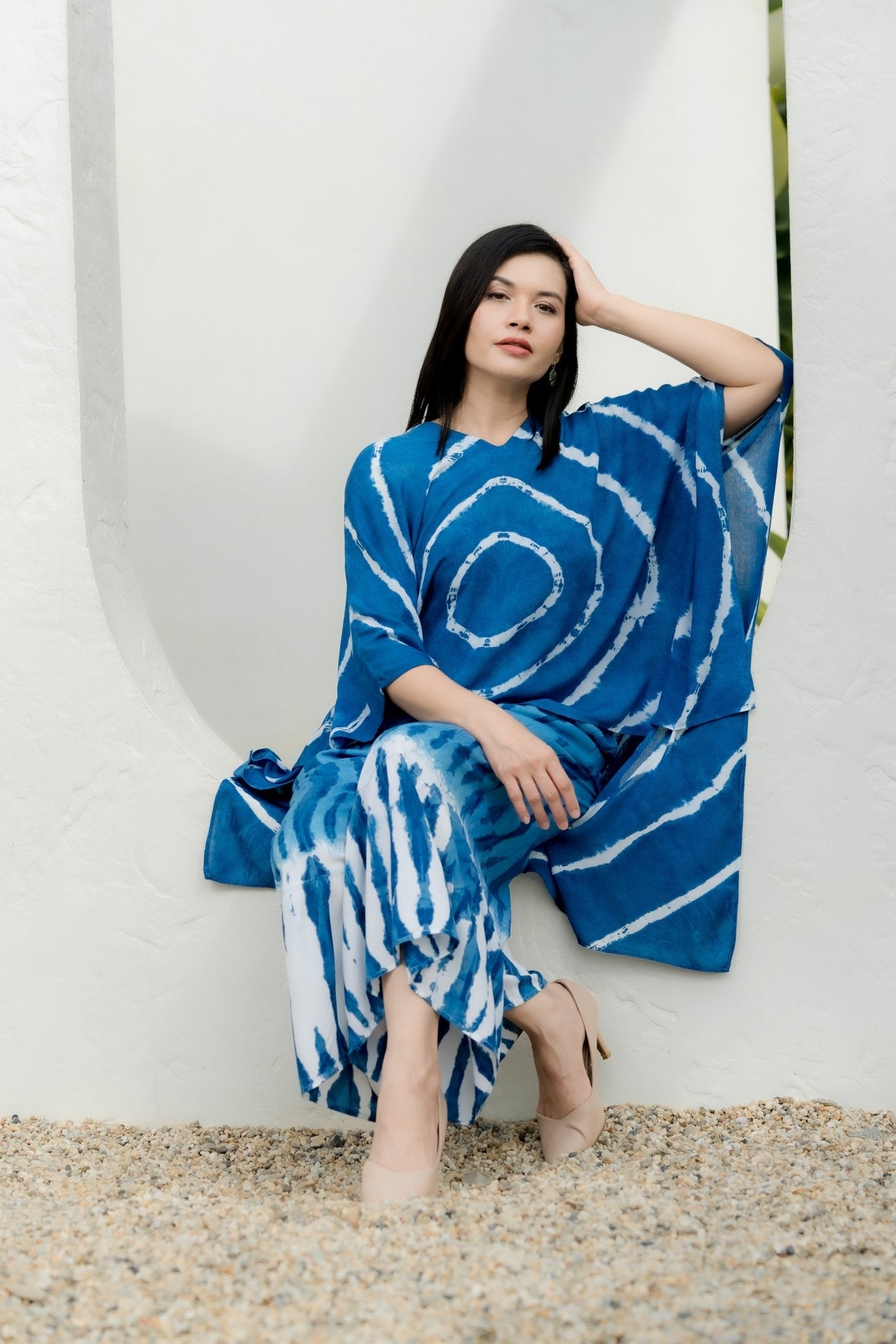 Indigo Tie Dye Blouse - SIAM TEXTILE