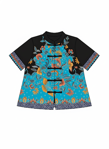 Indo Chinese Collar Blouse - SOUTH FABRIC