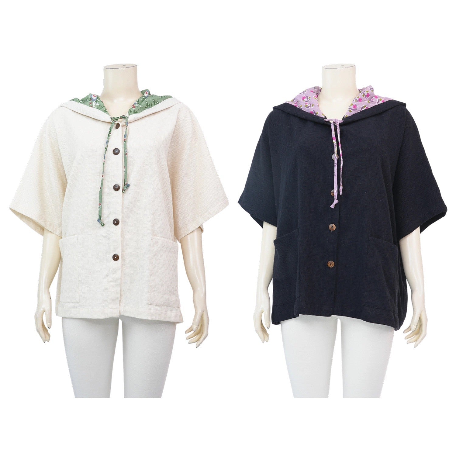 Komorebi Hoodie Blouse - SIAM TEXTILE