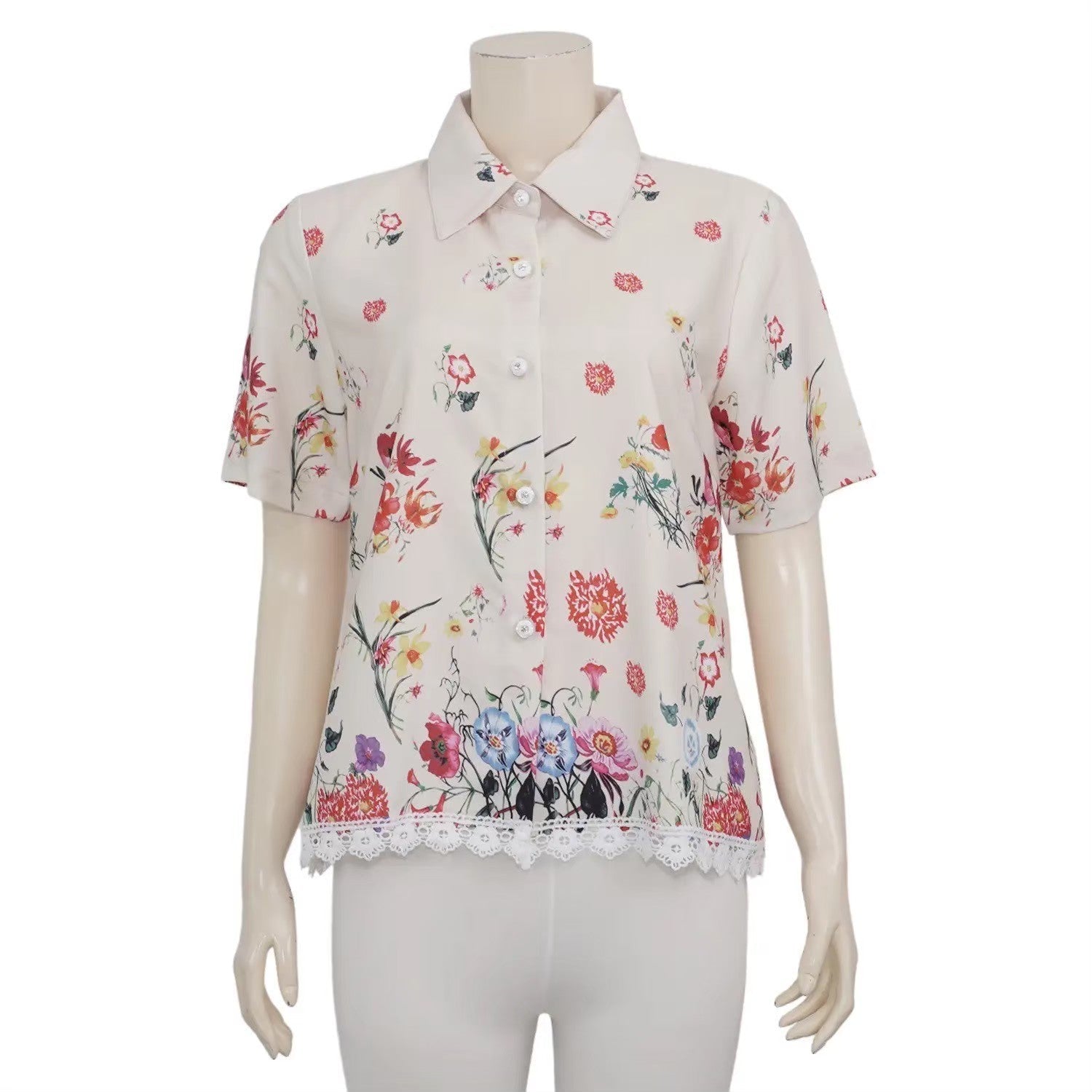 Lace Edge Shirt - THE MUSEUM