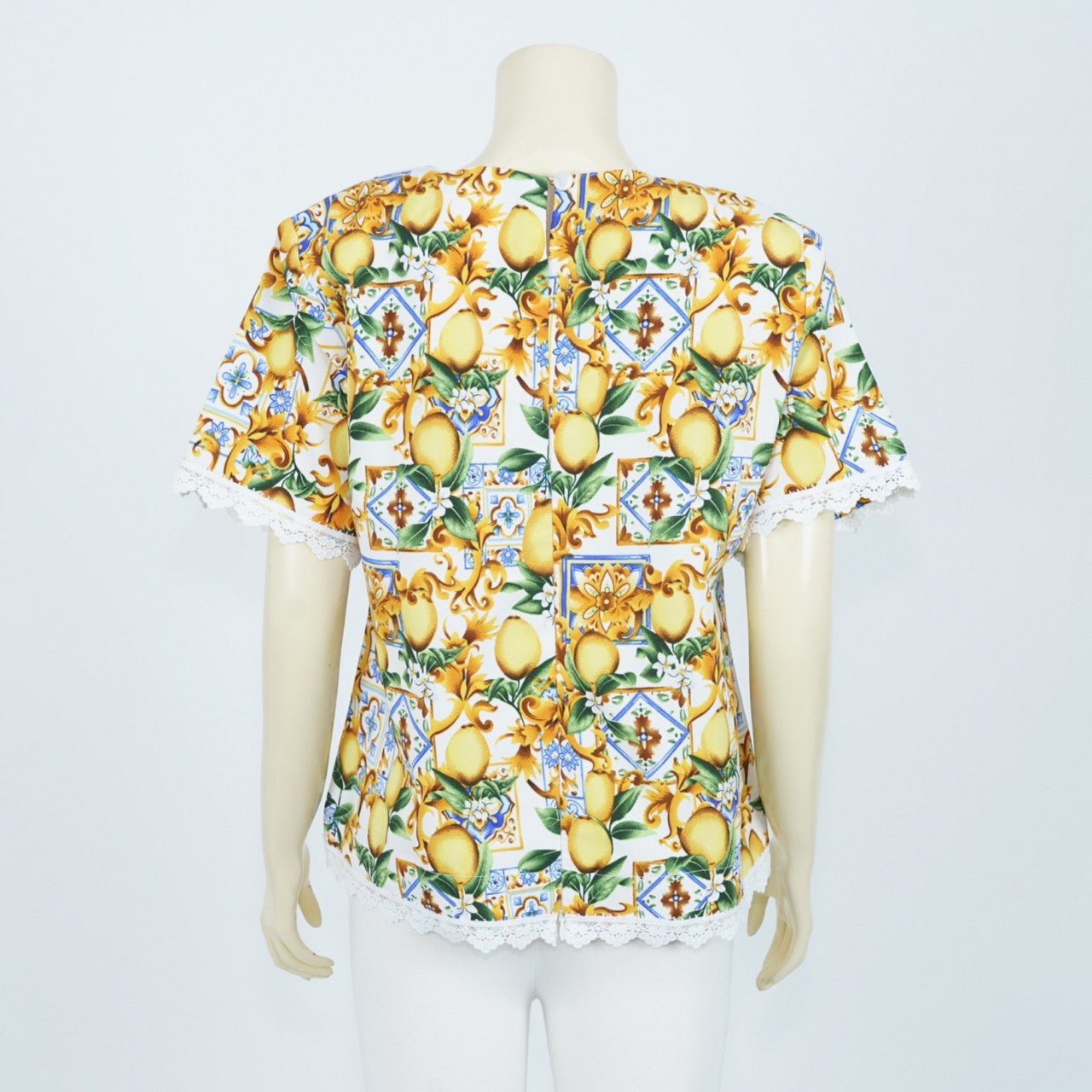 Lemon Italian Tile Blouse - THE MUSEUM