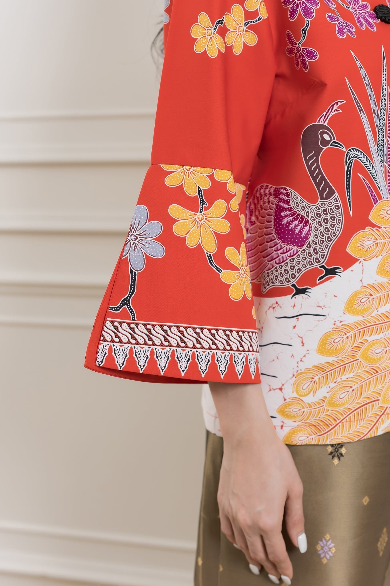 Lucky Peacock Chinese Blouse - SOUTH FABRIC