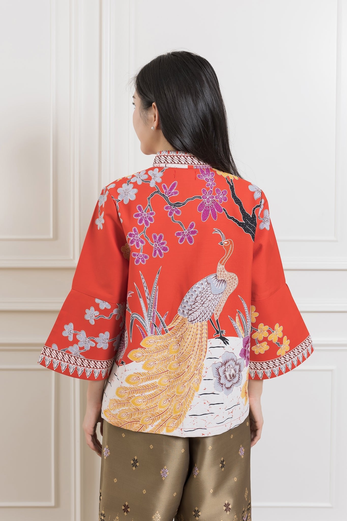 Lucky Peacock Chinese Blouse - SOUTH FABRIC