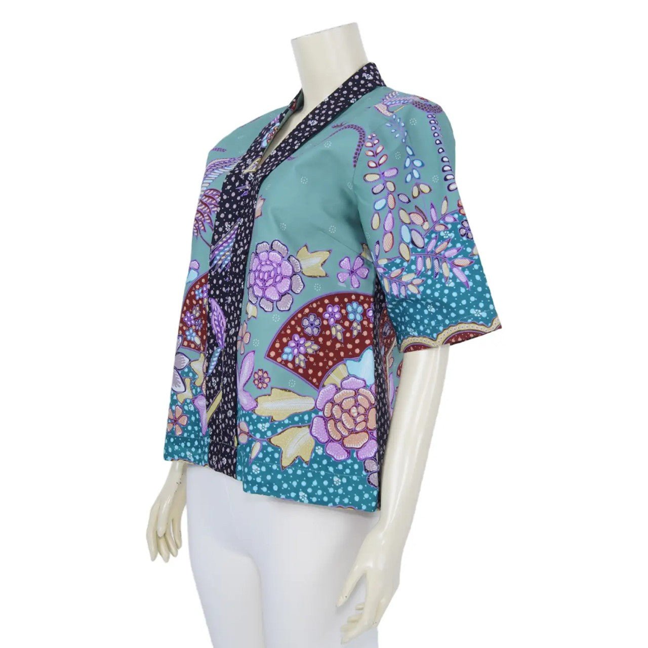 Mandarin Batik Blouse - SOUTH FABRIC