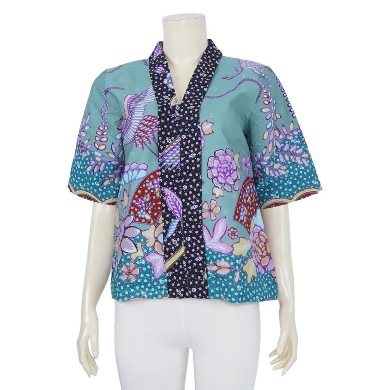 Mandarin Batik Blouse - SOUTH FABRIC