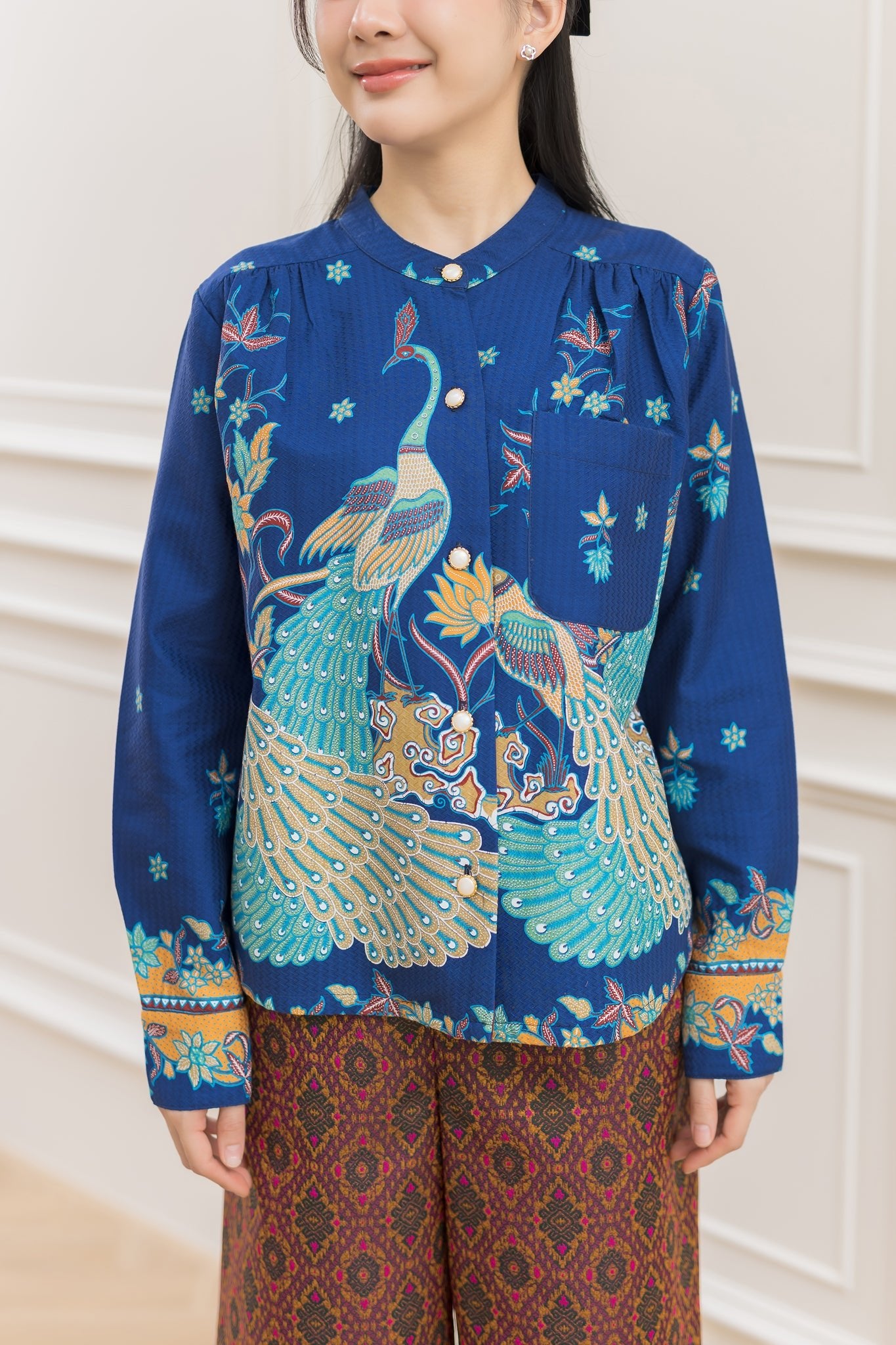 Mid Paradise Peacock Blouse - SOUTH FABRIC