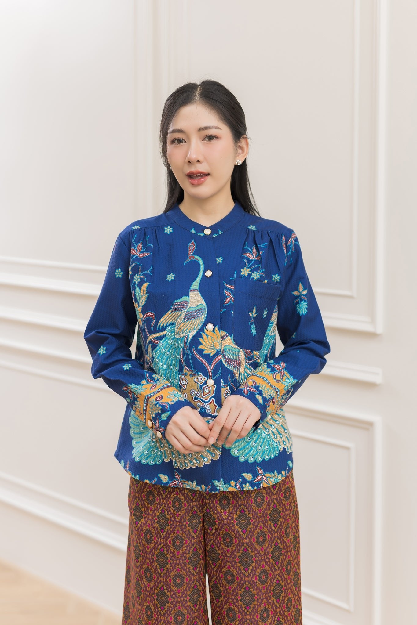 Mid Paradise Peacock Blouse - SOUTH FABRIC