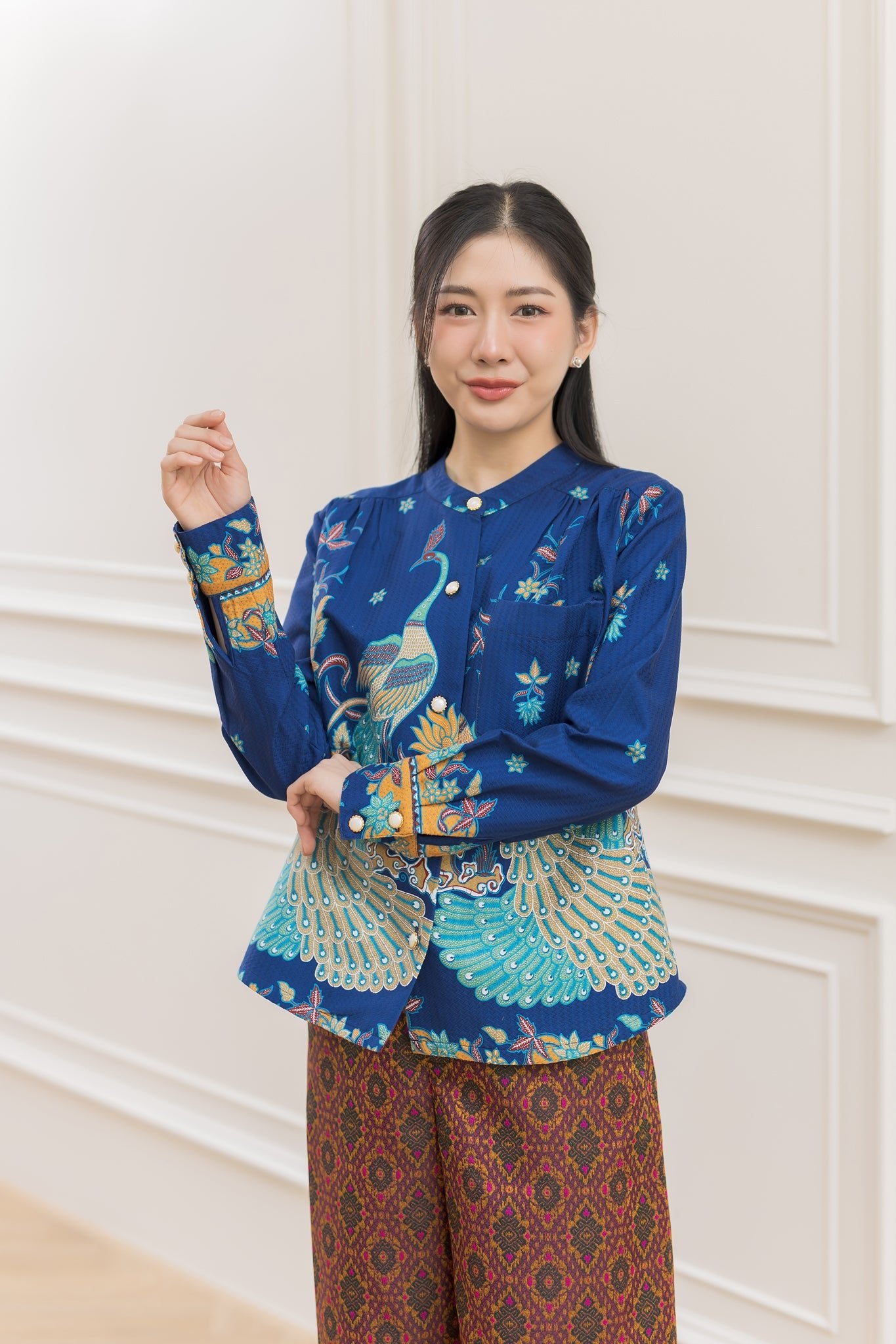 Mid Paradise Peacock Blouse - SOUTH FABRIC