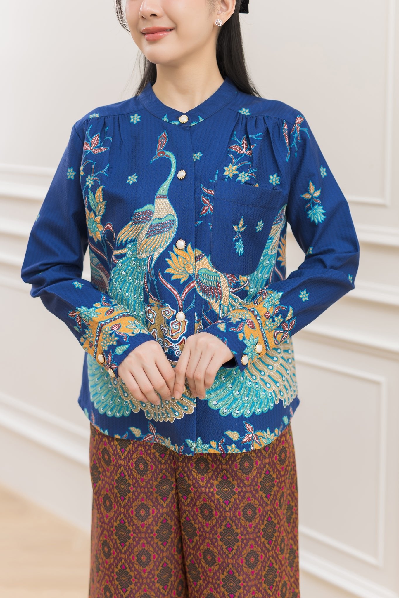 Mid Paradise Peacock Blouse - SOUTH FABRIC