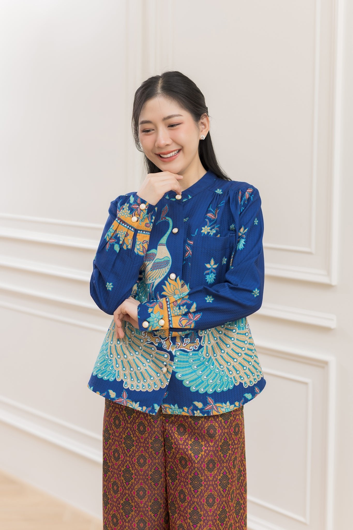 Mid Paradise Peacock Blouse - SOUTH FABRIC